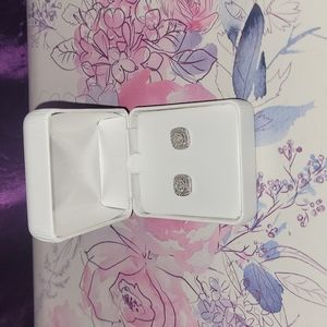 Belk & Co 1/10 ct. t.w. Diamond Square Stud Earrings in Sterling Silver